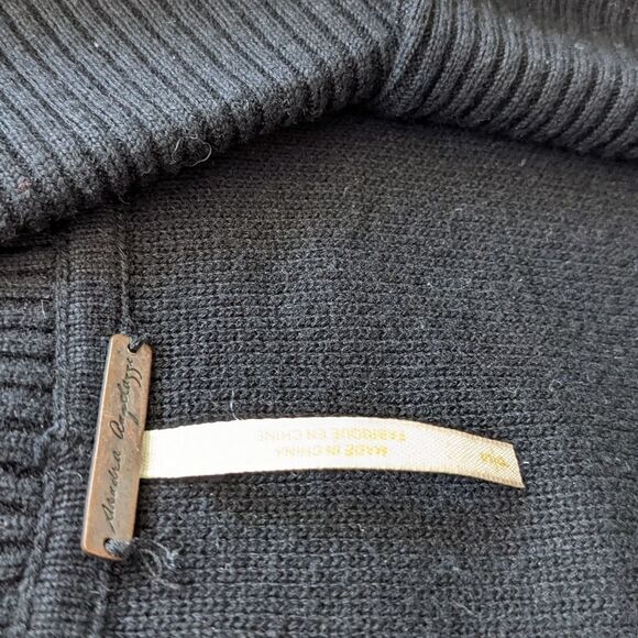 Sandra Angelozzi black wool silk knit cardigan Small @c1 - Picture 3 of 10